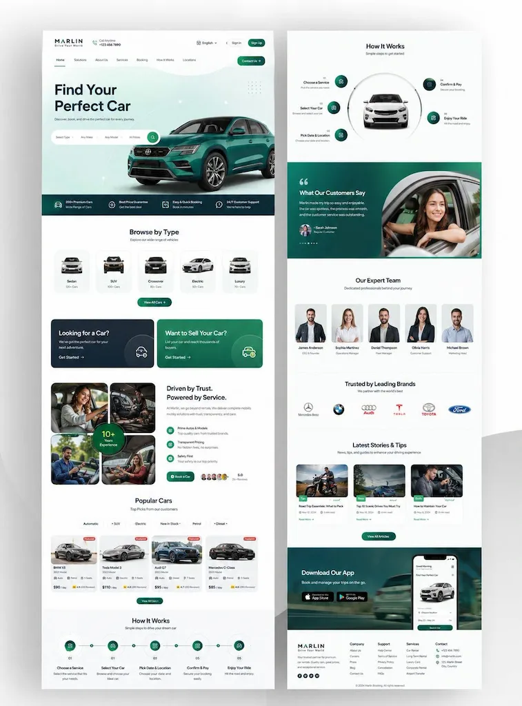 Sewa Mobil & Rental Kendaraan - Desain Website CV TEKNISIKU